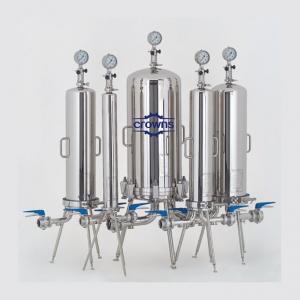 304/316L Stainless Steel Single Multi Cartridge Filter Housing For Wine Oil Water Treatment Industrial Water Filter