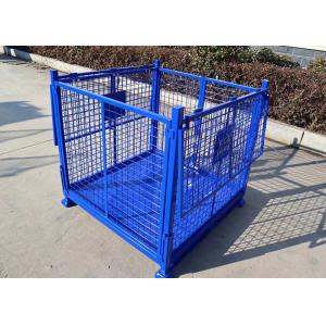 China Full Security Metal Stillage Pallets Cage With Detachable Gates 2000Kg Load supplier