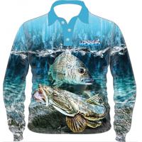 China Printed Waterproof Fishing Jersey Design , Durable Fishing Tournament Shirts Custom on sale