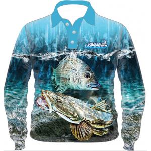 China Printed Waterproof Fishing Jersey Design , Durable Fishing Tournament Shirts Custom supplier