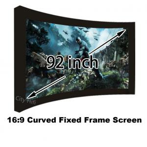 Movie Cinema 16:9 Front Projection Screen 92inch Arc Fixed Frame Projector Screens