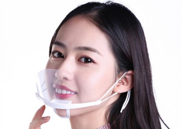 Anti Virus Clear Plastic Mask For Food Anti Fog Mouth Face Shield Visor Face