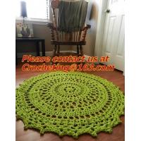 China Handmade crochet rug,Acrylic blanket knit carchet,Hand knit blanket on sale