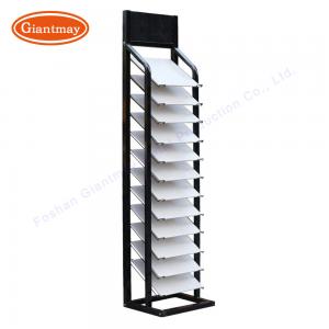 China Metal Ceramic Floor Stand Stone Boards Tile Display Rack supplier