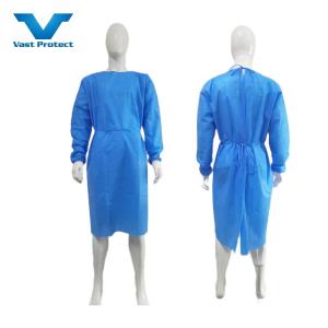 Disposable Surgical Gown Fluid Proof Anti Static Isolation Gown Hypo Allergenic Comfort Blue AAMI Level 1/2/3