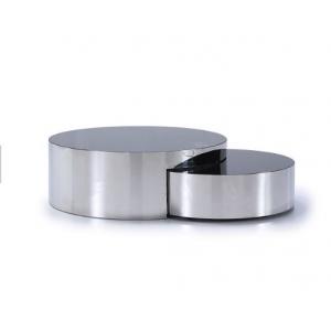 China Stainless Steel Glass Top End Tables For Coffee Room Unique Design OEM wholesale