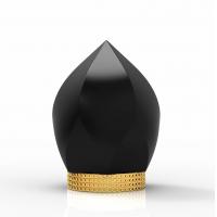China Zinc Alloy Luxury Perfume Bottle Cap Gold Plating Metal Lettering Customized Logo on sale