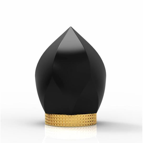 China Cubra con cinc el metal de lujo del chapado en oro de la cápsula de perfume de la aleación que pone letras al logotipo modificado para requisitos particulares supplier