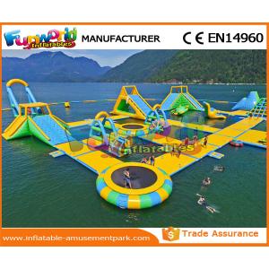 China 0.9 MM PVC Tarpaulin Inflatable Water Parks For Commercial Aqua Floating Toys supplier