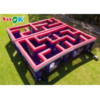 China Inflatable Sport Game Red Inflatable Obstacle Course / Carnival Potable Maze Game Laser Tag Inflatable Laser Maze on sale