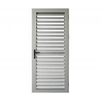 China White Color Surface Glass Louver Doors , Aluminium Frame French Doors ISO14001 on sale