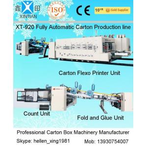 China Carton Manufacturing Machine Flexo Printer Slotter Die Cutter With Folder Gluer Bundler supplier