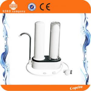 China 10INCH  cartridge PP & ceramic  2 Stage  table modle lucency  white housing  Ro System Household supplier