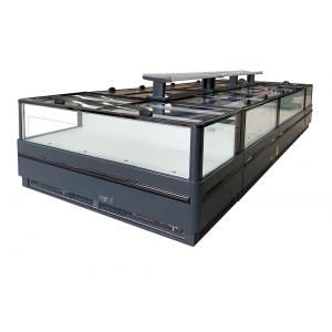 China R290 Combined Plug-In Ventilated Island Freezer With Ultra Large Glass Window supplier