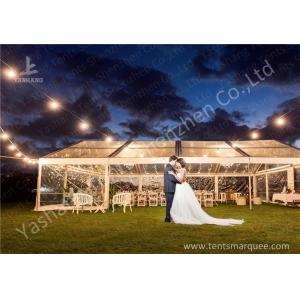 China Out side Grassland Clear Top Luxury Wedding Tents High Pressed Aluminum String Lights supplier