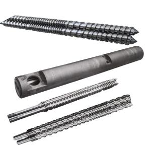China 20-200mm Screw Diameter Conical Twin Screw and Barrel with Water Cooling System 500-10000mm Product Length wholesale