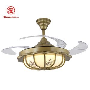 CCC Transparent Balde 3500K Modern Invisible Ceiling Fan / Quiet Ceiling Fan With Light