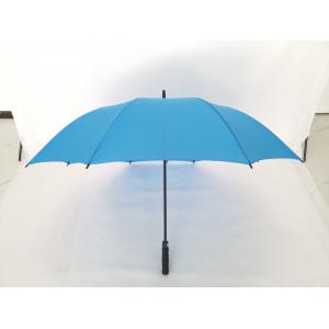 Standard Size Blue Promotional Golf Umbrellas , Golf Style Umbrella Black EVA Handle