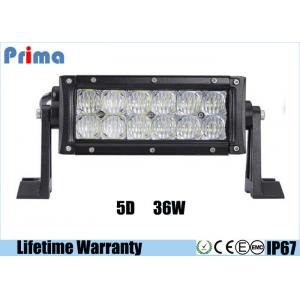 6000K LED Offroad Light Bar , 5D Reflector 7.5" Flood Beam 36W LED Light Bar 