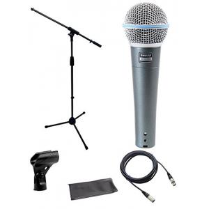 Shure Beta 58a Microphone Bundle Stage Stand With XLR Cable DMS003-KIT