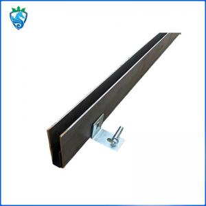 China Balcony Tinted Black Aluminum Handrail Profile U Channel Clamp Glass Railing supplier