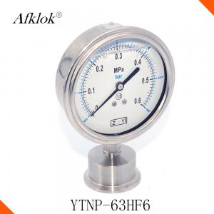 63mm Gas Pressure Test Gauge Oil Filled BXGN With Diaphragm Vibration - Proof