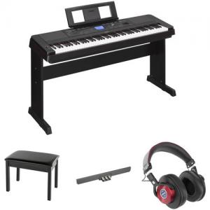 Yamaha DGX-660 Home/Studio Kit with Pedals, Bench, and Studio Headphones (Black)