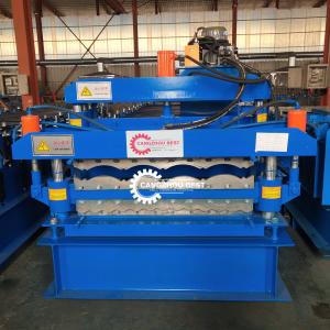 China Corrugated Iron Step Tile Double Layer Roll Forming Machine For Sheet Metal supplier