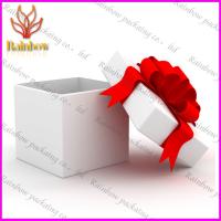 China Fashionable Luxury Gift Cardboard Paper Box With Red Silk Ribbon on sale