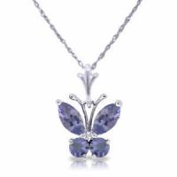 China Solitaire Pendant Angara Natural Tanzanite Necklace For Women Girls 14K on sale