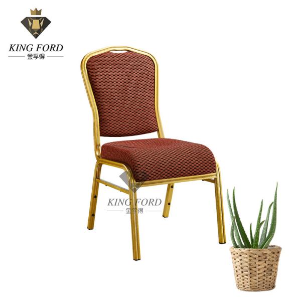 Iron Aluminum Padded Stackable Banquet Chairs 3-Layer Environmentally Paint