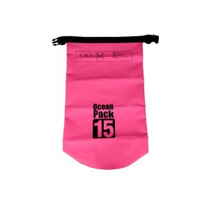 China Durable Buckles Pink Dry Gear Bag , Lightweight Dry Packs For Canoeing  supplier