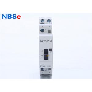 2NO 220v Coil Contactor , Electrical Contactor Box Din Rail With Manual