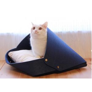 China Simple Design Open Type Felt Pet Cave 50*48*33 Cm For Cat Sleeping supplier