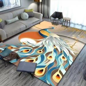 China Abstract Contemporary Living Room Area Rugs Non Skid Area Rugs supplier