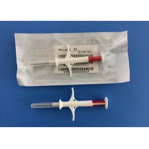 ICAR Approved Animal ID Microchip With Disposable Syringes 1.4*8mm Glass Tag Injectable Transponders