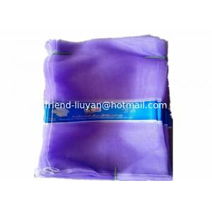 China Printed Label Woven Mesh Bags For Packing Garlic Ginger Sacks supplier