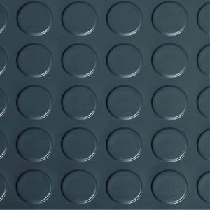 Black Rubber Floor Mat 3mm Thick Coin Pattern Non Slip Protect Floor