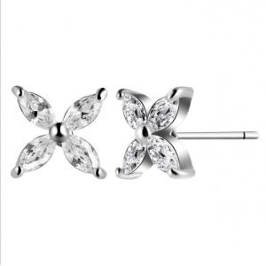 Ebay New Arrival Windmill Design Zircon Silver Fashion Jewelry Earrings