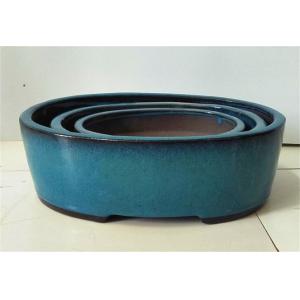 China Manual Glazed Bonsai Pots, House and Garden Pots,  Ceramic Pots,  Planters,  Glazed Bonsai Pots GH6006 Set3 supplier