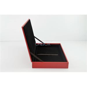 China Square Metal Gold Coin Display Box With Customized Insert Red Color wholesale