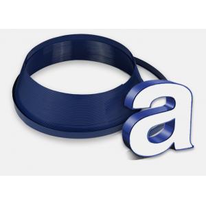 China Acrylic Blue Color J Type Channel Letter Edge 3/4 Inch Plastic Trim Cap supplier
