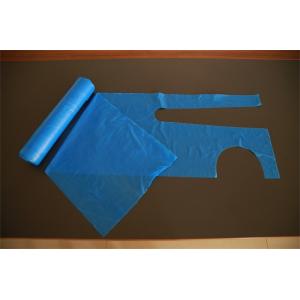Blue Disposable Plastic Aprons On A Roll For Home Cleaning / Food Testing / Hospital