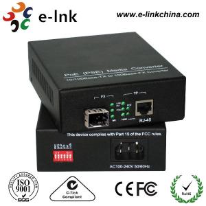 China 1000Base-TX SFP POE Fiber Media Converter , POE Powered Fiber Ethernet Media Converter supplier