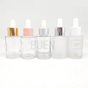 China Screw width mouth Clear Serum Bottles Round Cosmetic Hair Oil supplier