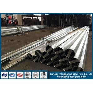China NEA Standard Conical Hot Dip Galvanized Steel Power Transmission Poles 10 KV to 220 KV supplier