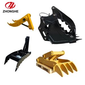 Antiwear Mechanical Excavator Thumb Bucket , Q355B Excavator Hydraulic Thumb