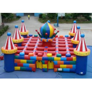 Colourful circus big  inflatable maze sport game outdoor inflatable sport games for sale