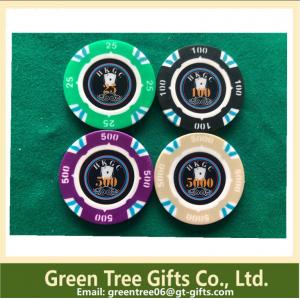 Customized poker chips Ceramic chips plastic poker chip set for gambling