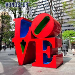 China Customizable Forged Metal Sculpture Modern Stainless Steel Sculpture letter shape supplier